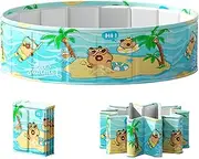 Baoqifong Folding Inflatable Swimming Pool - Foldable Floor Swimming Pool Without Inflating | Portable Waterproof Bath Pool for Garden Outdoor Adults Water Parties