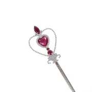 Kristall Mädchen Tiara Crown Princess Krone + Zauberstab Mädchen HaarAccessor CR