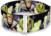 [Buckle-Down] Belt Women's Cinch Evil Queen Poisoned Apple Pose Poisoned Apple Black Greens Available In Adjustable Sizes