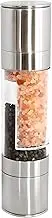 All-in-One Salt and Pepper Grinder Set, 2-in-1 Dual Mill Combo, Stainless Steel, Pure Ceramic Grinders