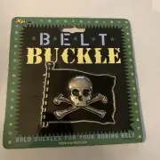 Skull Crossbone Pirate Flag Goth Gothic Skeleton Belt Buckle