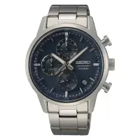 在飛比找Yahoo奇摩購物中心優惠-SEIKO 精工格紋時尚三眼腕錶8T67-00N0B(SSB