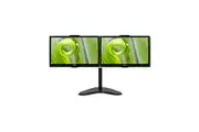 Dual Philips 241P6Q 23.8" Webcam Monitors with Dual Arm Stand - Refurbished Excellent