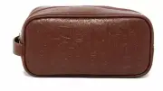Robert Graham, Mens Travel Shave Faux Leather Paisley Toiletry Bag | Brown