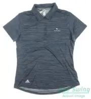 New W/ Logo Womens Adidas Spacedye Polo Medium M Blue MSRP $65