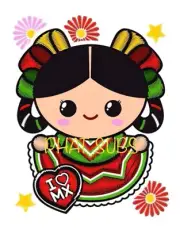 Sublimation Print I Love Mexico Girl Ready to Press Heat Transfer