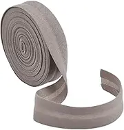 BENECREAT 11 Yards Single Fold Bias Tape, 3/4 Inch Wide Gray Polycotton Bias Binding Tape Hemming Ribbon for DIY Garment Sewing, Seaming, Piping, Quilting