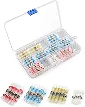 120 PCS Solder Seal Wire Connectors, Heat Shrink Butt Connectors, Waterproof and Insulated Electrical Wire Terminals, Butt Splice