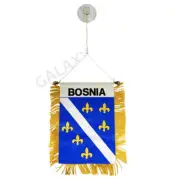 Bosnia Mini Banner / Bosnia Flag / Double Sided Bosnia Car Window Flag
