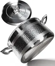 [Dalstrong] Sauce Pot - 5 QT (4,7 L) - Premium Cookware - The Avalon Series - 5-Ply Copper Core - Hammered Finish - Silver - w/Lid & Pot Protector