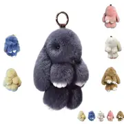 Faux Fur Bunny Fluffy Rabbit Plush Toy Keyring chain Bag Charm Pendant Handbag
