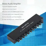 ANKROYU Stereo Audio Amplifier, Aluminum Alloy Multi Channel Audio Splitter Headphone Amplifier, Sp