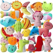 Pet Dog Squeaky Toys,Plush Toys Set for Teething Puppies,Small Dogs Interactive Toys(27 Pack)