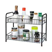Spice Rack Organizer for Countertop 2 Tier Counter Shelf Standing Holder Stor...