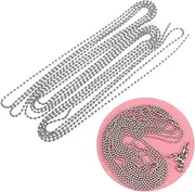 [HAWILLOSCH] Meters Ball Chain Diameter with Connectors for DIY Key Chains Dog Tags and Custom Jewelry Projects