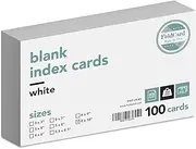 Thick Blank Index Cards – Perfect for taking notes, flash and business cards, shopping list, contact information – 100lb (14 pt) | 100 Per Pack (8 x 10")