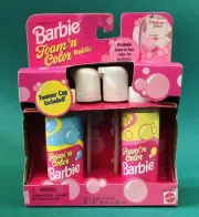 1995 Barbie Foam ‘n Color Refills 2 Bottles 3 oz, New Old Stock