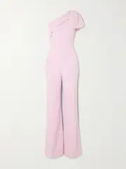 [ROLAND MOURET] ROLAND MOURET - One-shoulder Cady Jumpsuit - Baby pink - UK 16 UK 16 Pink