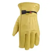 Wells Lamont 1132S Saddletan Leather Pull String Men's Driver Gloves Small