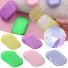20Pcs Disposable Travel Soap Portable Soap Paper Box Slice Scented Sheets I8D5