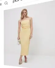 Portmans Yellow Midi Dress Size 14