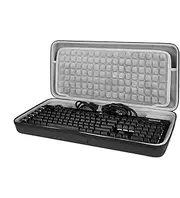 Geekria Full Size Keyboard Case, Hard Shell Travel Carrying Bag for 104~108 Key Computer Mechanical Gaming Keyboard, Compatible with Corsair K100 RGB Mechanical, K95 RGB, Razer BlackWidow V4 Pro
