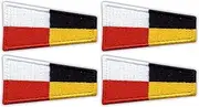 [Patchion] Set of Four - Flag Novenine "9" - Black VeIcro/Hook and Loop Backing - Embroidered Patch/Badge/Emblem