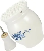Porcelain Device Fumigation Apparatus Pot Burner Ceramic Massage Pot Burner Body Massager Physiotherapy Instrument Can Ceramics White