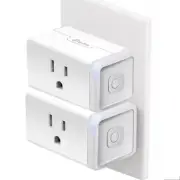 (2) TP-LINK Kasa HS103P2 SMART WIFI PLUG Wifi Smart AC Plug for all Electronics