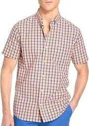 [IZOD] Men's Short Sleeve Non-Iron Large Check Shirt