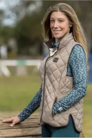 FITS Everly Reversible Vest-Fawn/Winter White Plaid-L