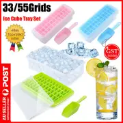 33 /55 Grids Ice Cube Tray Mold with Lid + Storage Box Ice Maker Tool Mould Set