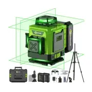 16 Lines Green Laser Level Kit -4x360° 4D Self-Leveling Cross Line Laser Le