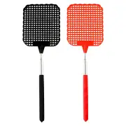 2X Fly Swatter Retractable Long Handle Fly Swatter Fly Swatting Tool for Bedroom