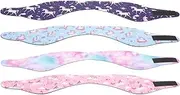 [Happyyami] Adjustable Swim Headband Swimming Goggles Anti Fog Shower Headband Headphones Waterproof Plasters for Swimming Ear Piercing Swimming Ear Headband Diving Material Sbr