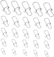 GANAZONO 50pcs Stainless Steel Fishing Safety Pin Connectors Lure Pin Fishing Gear for Anglers Design Five