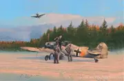 The Blond Knight by Robert Taylor signed Aviation Art depicting Erich Hartmann