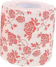 ORFOFE Elegant Rose Flower Printed Toilet Paper Soft Absorbent for Xmas Holiday Decor Multi-Purpose Commercial Paper Towels