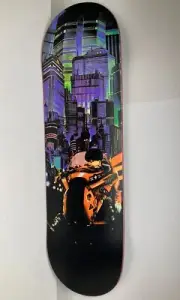 NEW JK Industries Neo Tokyo Kaneda 8.475" Akira Hand Screened Green Stain Deck