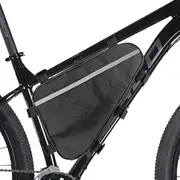 Bike Triangle Frame Bag - 15.35x14.17x8.66 Inches Bike Frame Bag - Waterproof Under Top Tube Bag Front Storage Pack for Road & Mountain Cycling for Li Lon Case, Phone, Cash, Repair Tool