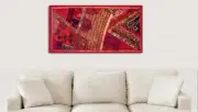 33% OFF 40" BEAUTIFUL DECOR VINTAGE SARI BEAD TAPESTRY TABLE THROW WALL HANGING