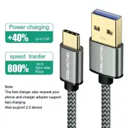 3A Fast Charge Type USB C 3.1 Cable For Galaxy Note 20 Ultra, PS5, Android Auto