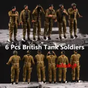 6Pcs 1/72 British Tank Soldiers 6 Soldiers Doll Toys DIY Scene Accessory Display