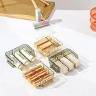 3pcs Transparent Lipstick Storage Case Transparent White