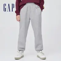 在飛比找蝦皮商城優惠-Gap 男童裝 Logo刷毛長褲 碳素軟磨系列-淺灰色(44