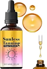Tanning Drops To Drink Drinkable Tanning Drop,Drinkable Sunless Tanning Drops To Drink,No Sun Required to Naturally Boost Melanin,Promotes Natural Skin Tone,Promotes Skin Health,Nourishing and Moisturizing