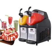 Double Tank Slush Machine Ice Cream Maker 300W Snow Melting Machine 2.5L*2