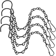 4pcs The Chain Plants Basket Decorative Chain Bird Feeder Hanger Chain for Hanging Flower Pot Hanging Chains for Planters Craft Chain Flowerpot Chain Hanging Plant Chain Black Iron