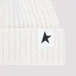 [Golden Goose] Golden Goose-White Wool Star Beanie-Uomo M STAND