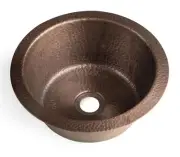 Monarch Abode 17096 Pure Copper Hand Hammered Essex Dual Mount Bar Prep Sink 12